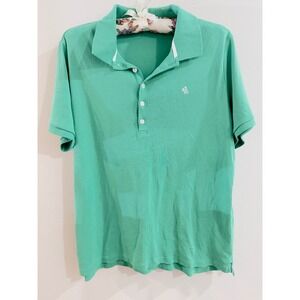 Lauren Ralph Lauren Womens Green Polo Shirt RL Logo Short Sleeve Casual Size L